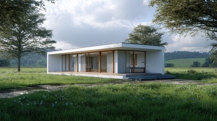 Modern Home Oasis Serene Living in Minimalist Countryside Retreat.