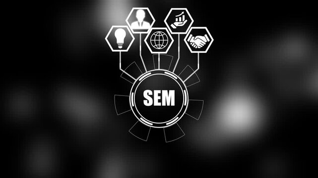 SEM Search Engine Optimization Marketing Ranking concept for website.