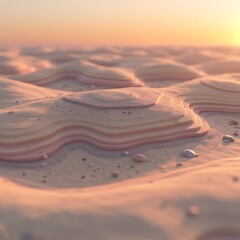 Pastel Sandscape at Sunset