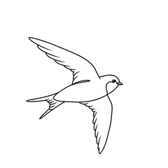 Winged Elegance: A Line's Flight