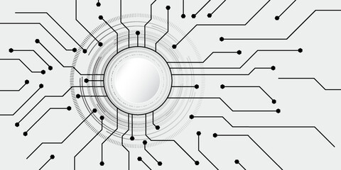 Abstract High-tech white technology background. vector illustration