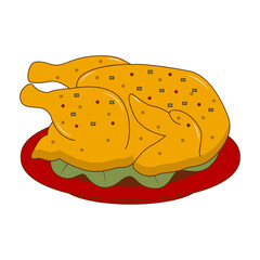 Cartoon Doodle Thanksgiving Day Element. Vector Illustration.
