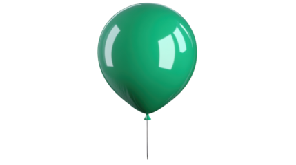 green balloon isolated on white background