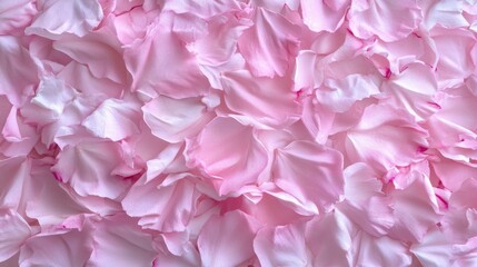 Fototapeta premium Blushing pink petals in airy composition for a feminine and elegant background