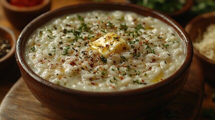 Creamy, flavorful rice dish with butter and herbs