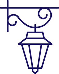 Chandelier Outline Picture for Graphic and Web Design, Apps, Adverts, Various Cards