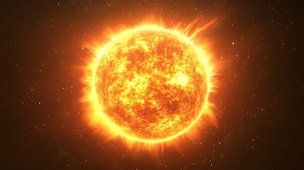 Fototapeta premium Fiery star in space