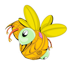 Bee mecha Illustration Digital Drawing Art