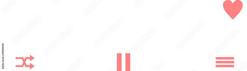 Poster music player interface element