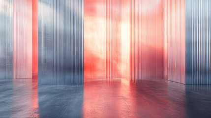 Gradient Silver And Coral Futuristic Soft Platinum