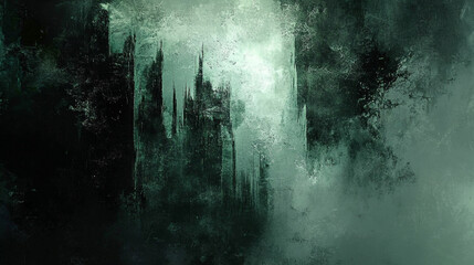 Fototapeta premium And Sharp Emerald Grunge Charcoal Aesthetic Glowing With