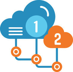  Cloud Vector Icon Set – Flat, Silhouette, Line, and Cute Styles, Weather, Tech, Cute, and Silhouette, Colorful cloud, Cloud