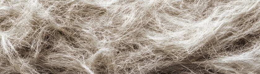Fototapeta premium Close-up view of a textured, light taupe yarn.
