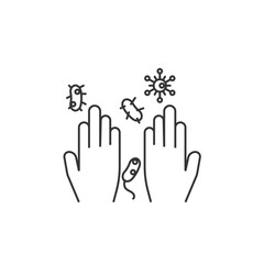 Washing hand icon outline style. Hygiene icon for company