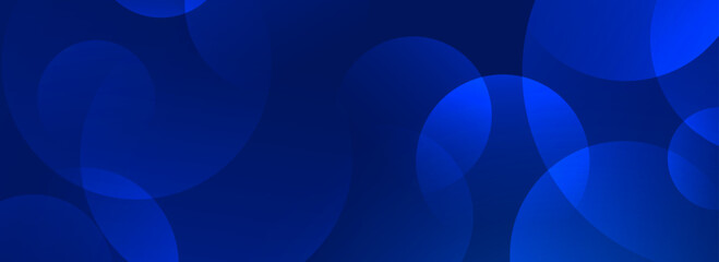 Blue glowing gradient circle background. Abstract navy tech overlap sphere wallpaper. Geometric bokeh texture for poster, banner, medical brochure, business template. Vector flowing bubble backdrop