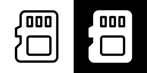 Micro SD Card Icon - Memory Storage, Digital Data