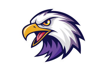Fototapeta premium Mascot logo of eagle coloring mascot design isolated on white background