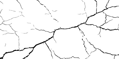 Transparent Background Vector Texture of Grunge Cracks and Fractured Earth – Realistic Dry Soil Pattern with Rough Distressed Overlay for Creative Use
