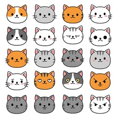 Purrfectly Adorable Cat Faces AI Generated