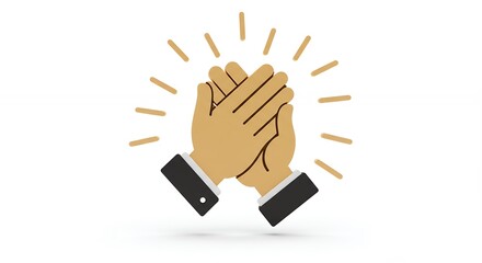 Fototapeta premium High five illustration teamwork graphic