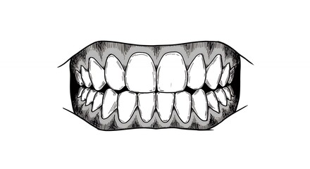 Human teeth illustration