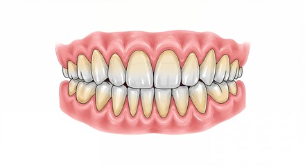 Obraz premium Illustration of human teeth and gums