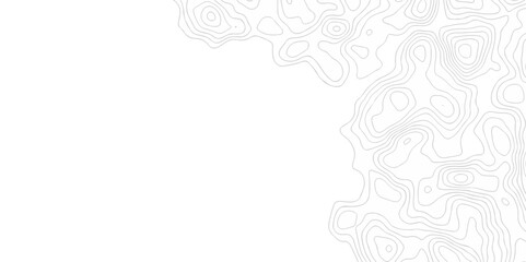 Abstract minimal white curve grid map and topo contour map white background. Topographic contour lines. Seamless pattern with lines Topographic map texture design.	
