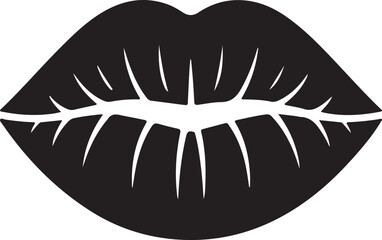 Lips Silhouette - Simple Mouth Vector