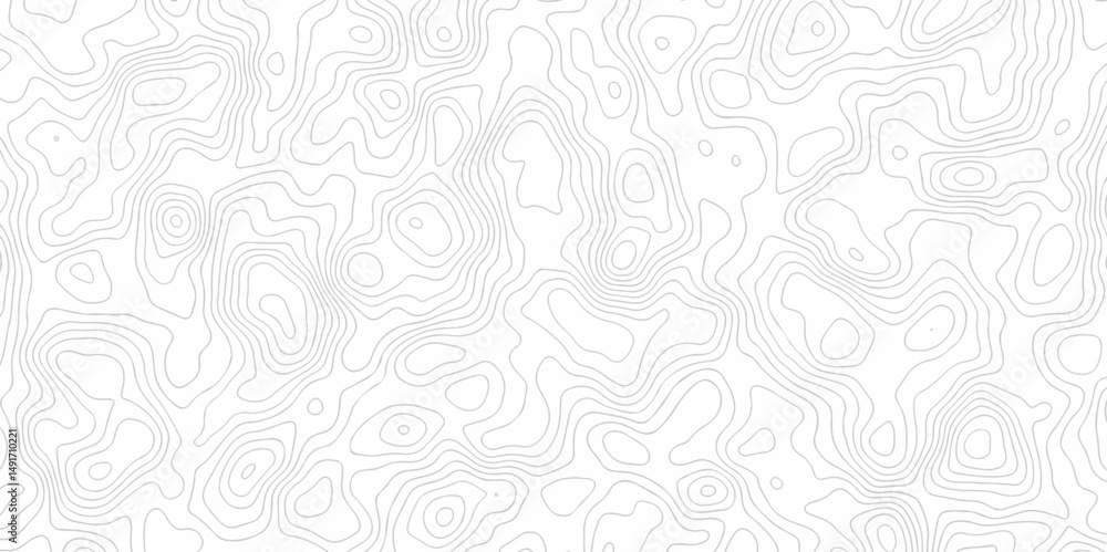Poster minimal lines topographic contour lines grid map seamless pattern. geographic mountain relief. abstr