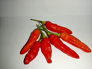 Red cayenne pepper looks fresh, with skin that is still shiny. The color of the chili varies from...