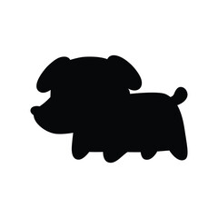 dog vector icon puppy logo pet cartoon character silhouette doodle symbol illustration isolated design