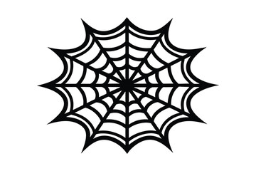 spider web vector illustration on white background