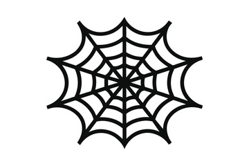 spider web vector illustration on white background