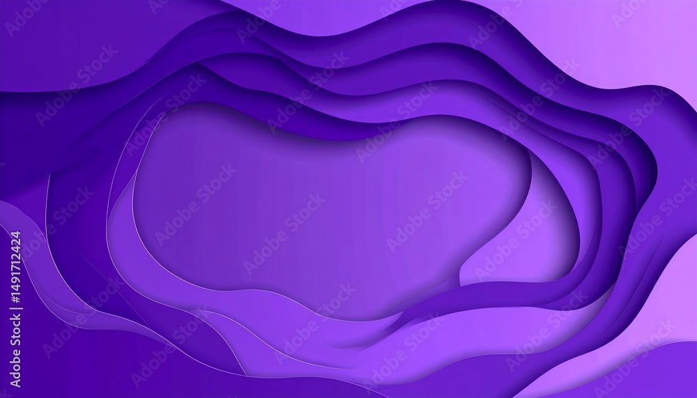 Aufkleber a vibrant, abstract design featuring layered purple waves creating a fluid, dynamic visual effect