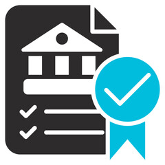 Legal Glyph Blue Grey Icon