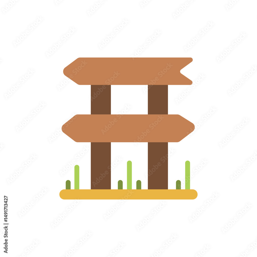 Poster directional pointer illustration signifying navigation and orientation concept