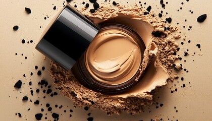 Makeup foundation in a jar