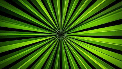 Obraz premium Vibrant Green Radiating Lines Abstract Background