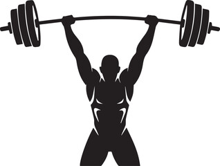 Naklejka premium Weightlifting Silhouette - Strength and Fitness