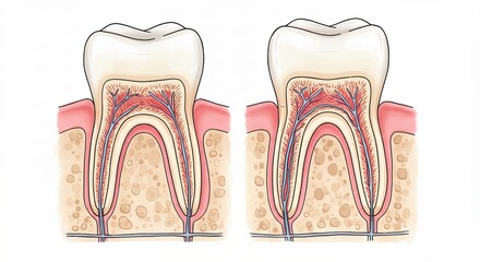 Tooth anatomy cross section diagram