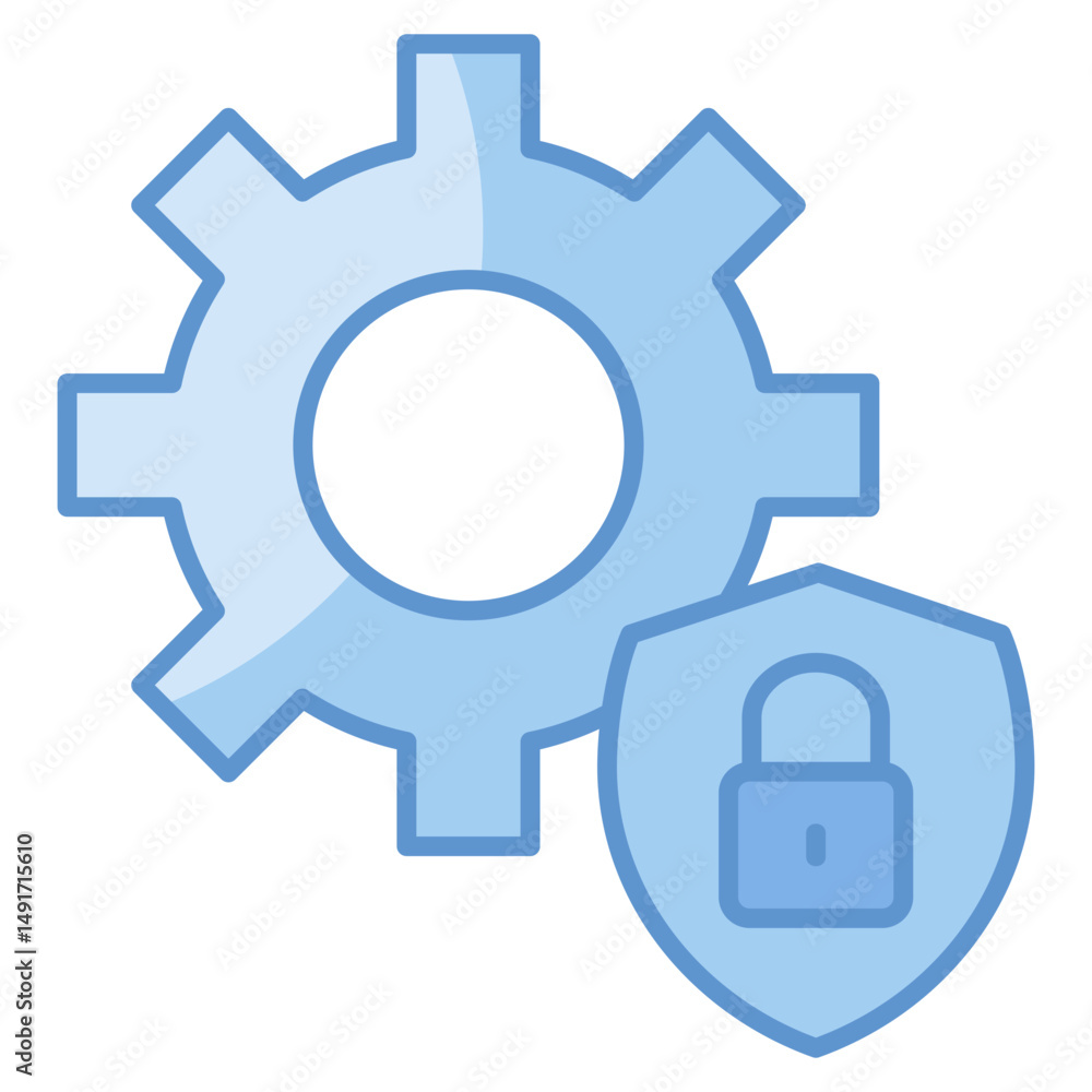 Poster secure development icon element for design