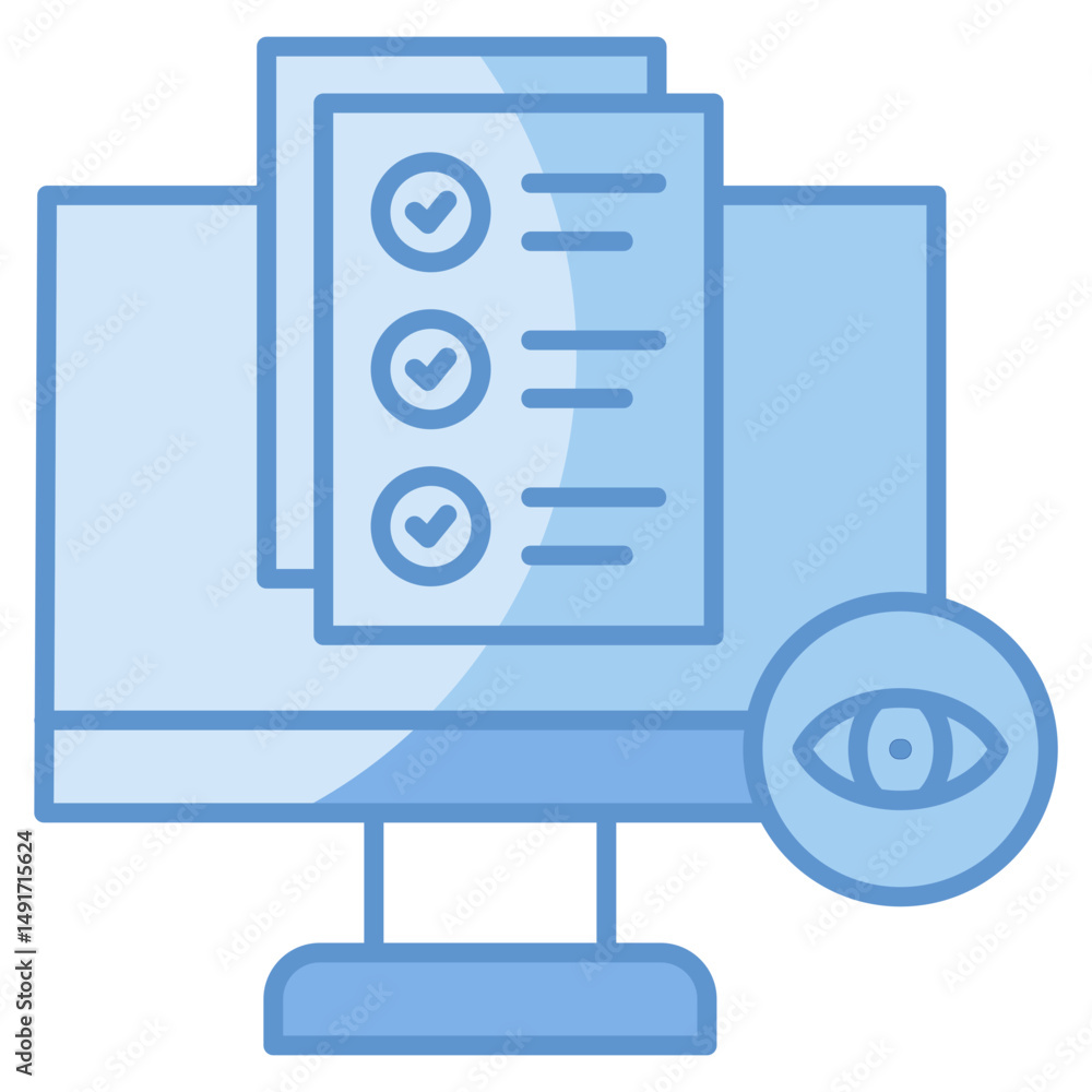 Aufkleber monitoring icon element for design