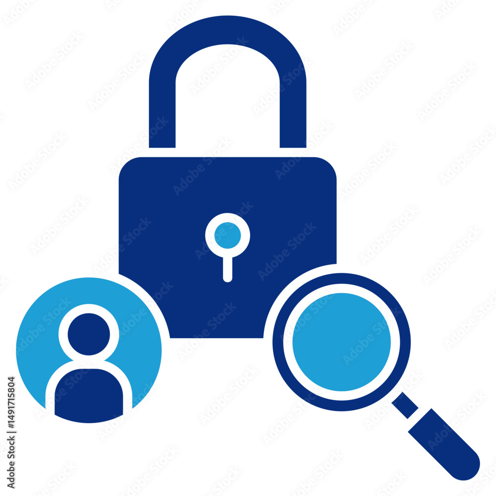 Poster user access review icon element for design