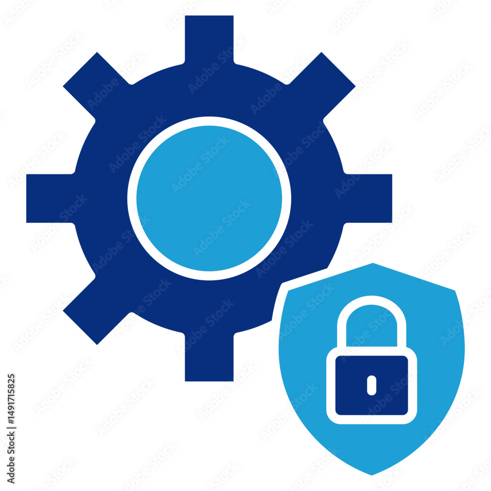 Poster secure development icon element for design