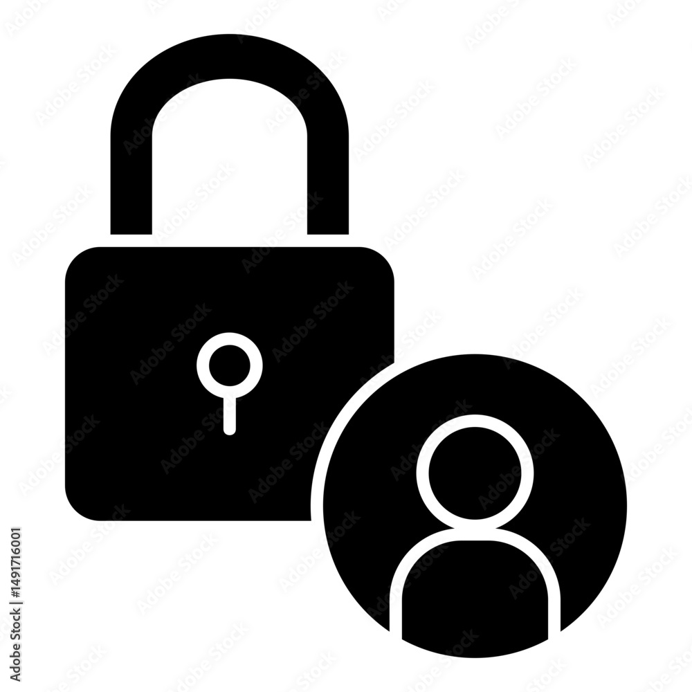 Poster physical security icon element for design