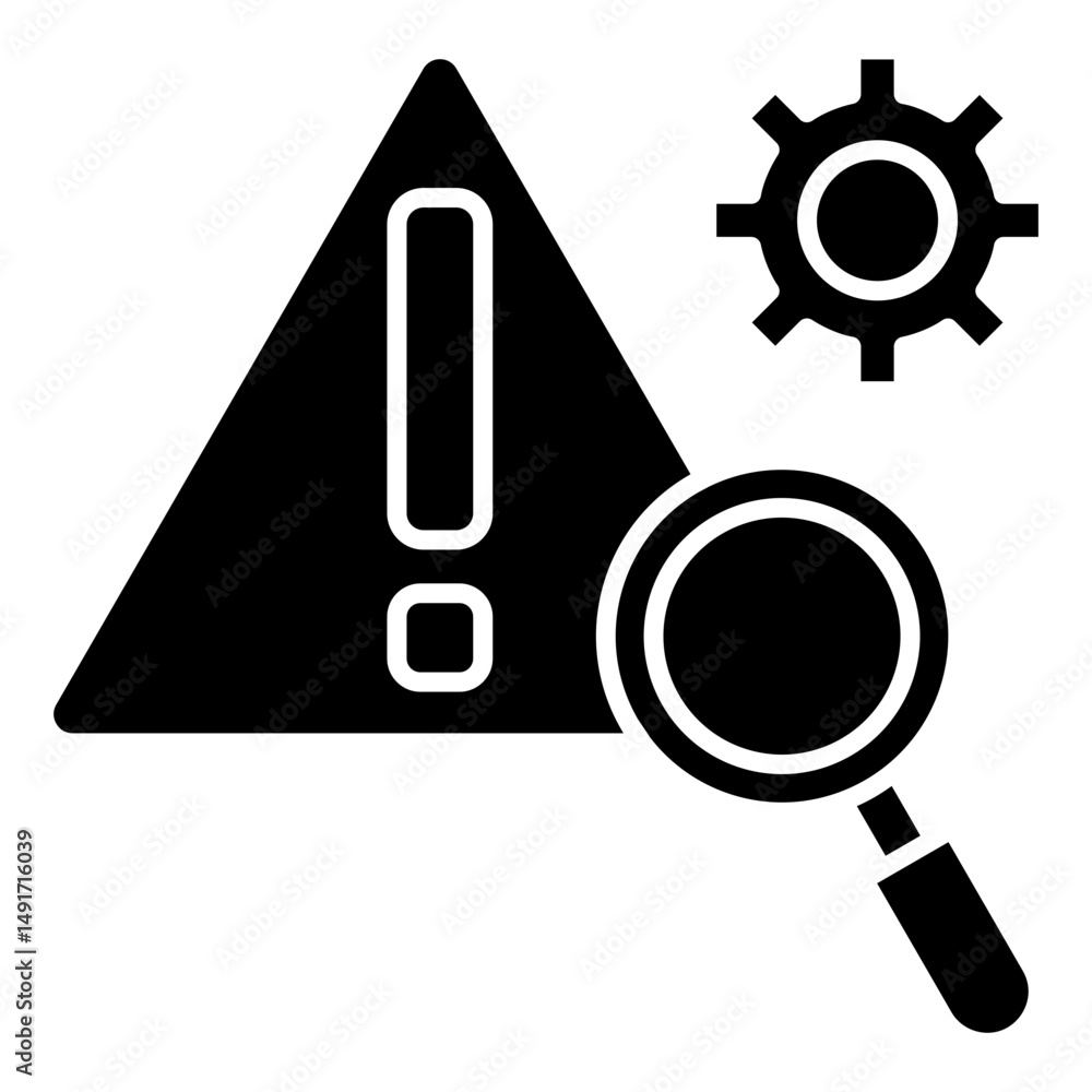 Aufkleber incident management icon element for design