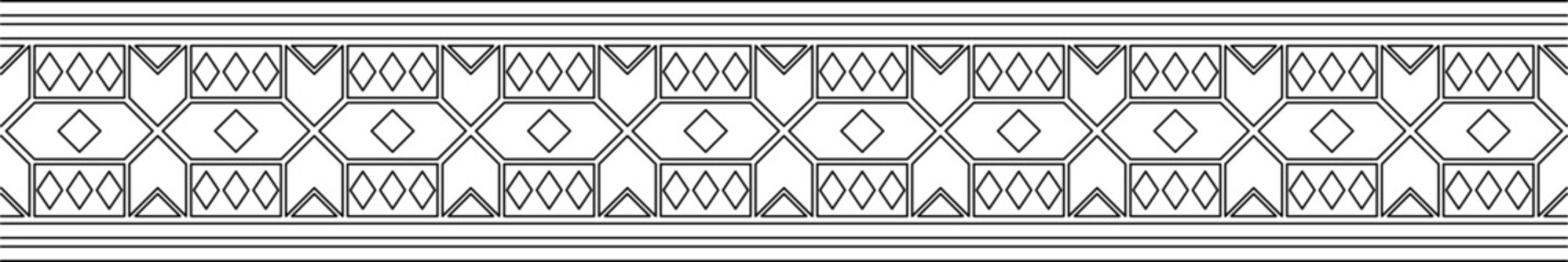 Tribal Ethnic Pattern Outline Border