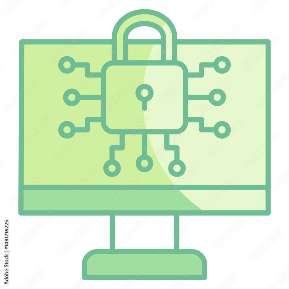 Poster cryptographic icon element for design