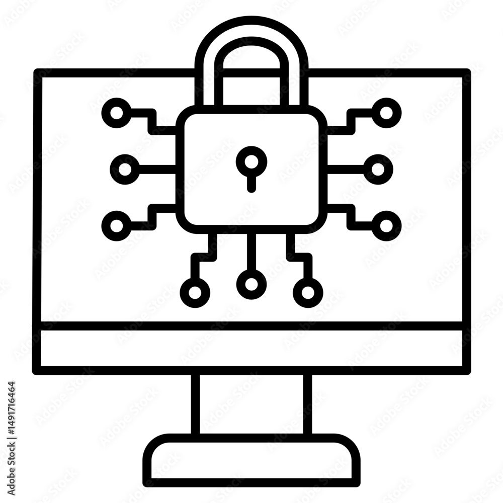 Poster cryptographic icon element for design