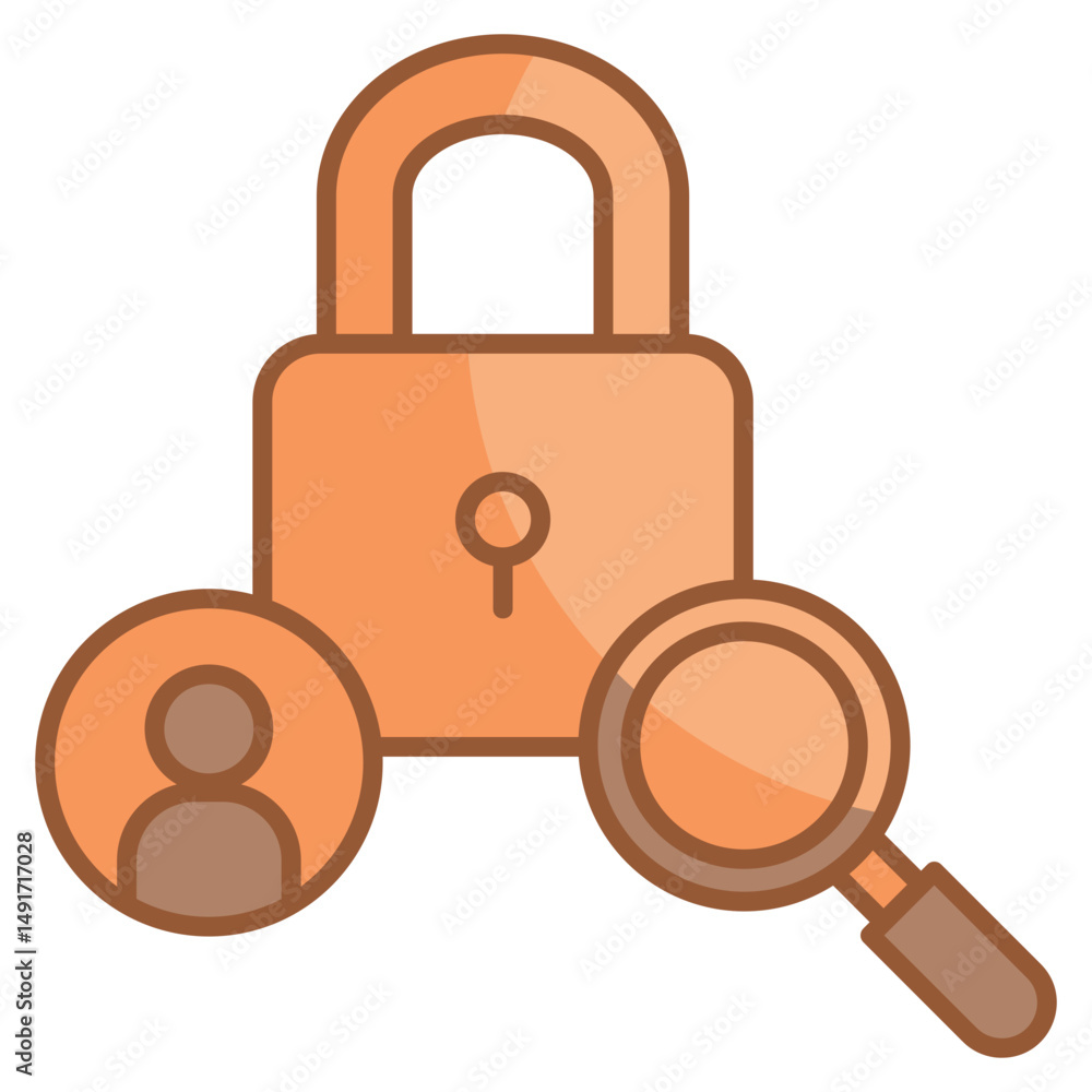 Poster user access review icon element for design